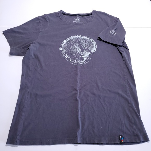 La Sportiva T-Shirt Mens Large Cross Section Short Sleeve Gray Cotton Climbing - Picture 2 of 9